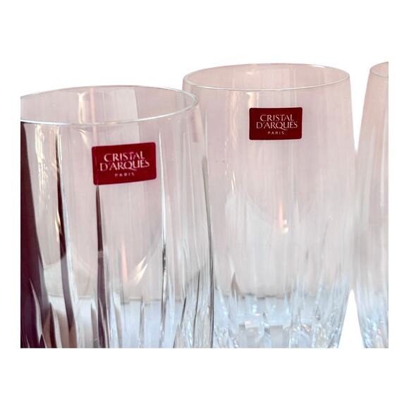 Cristal D'Arques HIGHBALL GOBLETS Set 4 Durand Enchante Crystal Glasses 14oz NEW - Picture 3 of 6